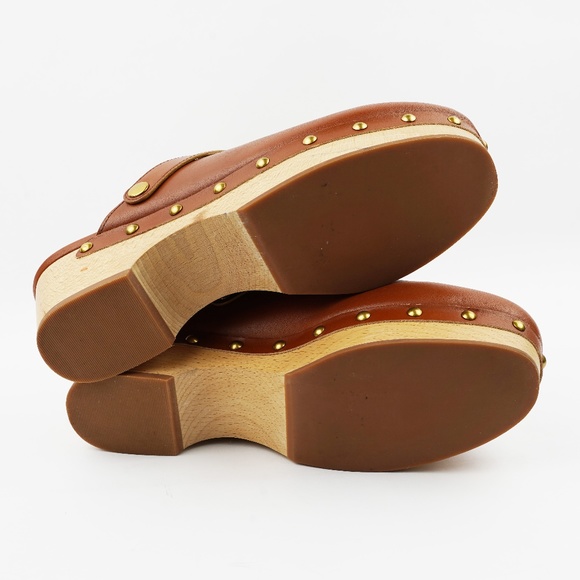 J. Crew Brown Leather Clogs - Picture 7 of 7